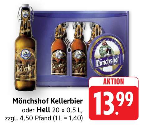 Mönchshof Kellerbier oder Hell