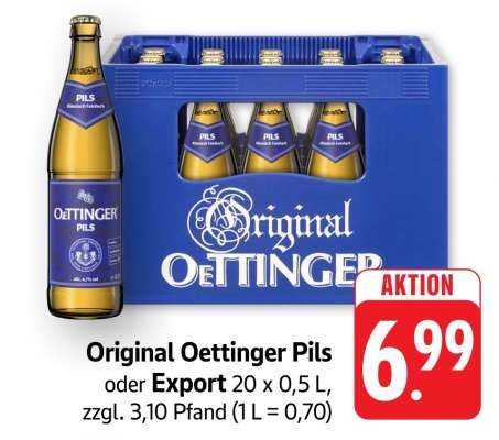 Original Oettinger Pils oder Export