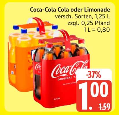 Coca-Cola Cola oder Limonade