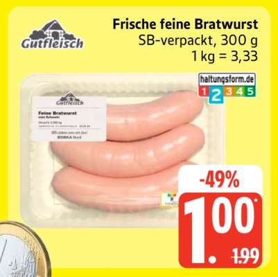 Frische feine Bratwurst