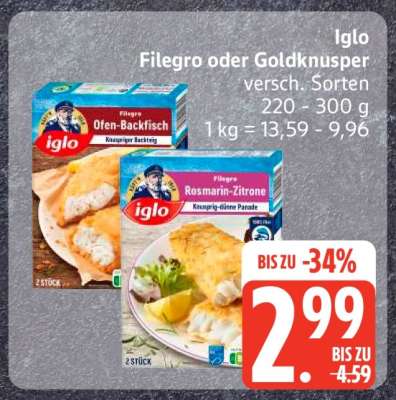 Iglo Filegro oder Goldknusper