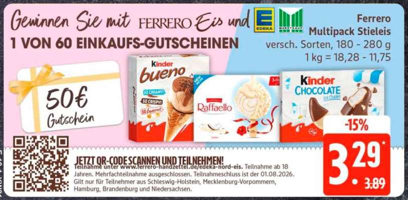 Ferrero Multipack Stieleis