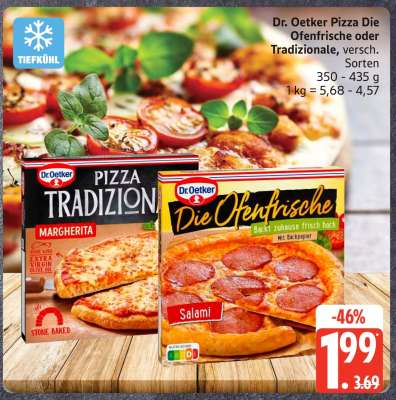 Dr. Oetker Pizza Die Ofenfrische oder Tradizionale