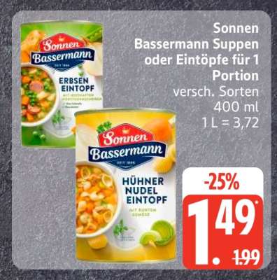 Sonnen Bassermann Suppen oder Eintöpfe