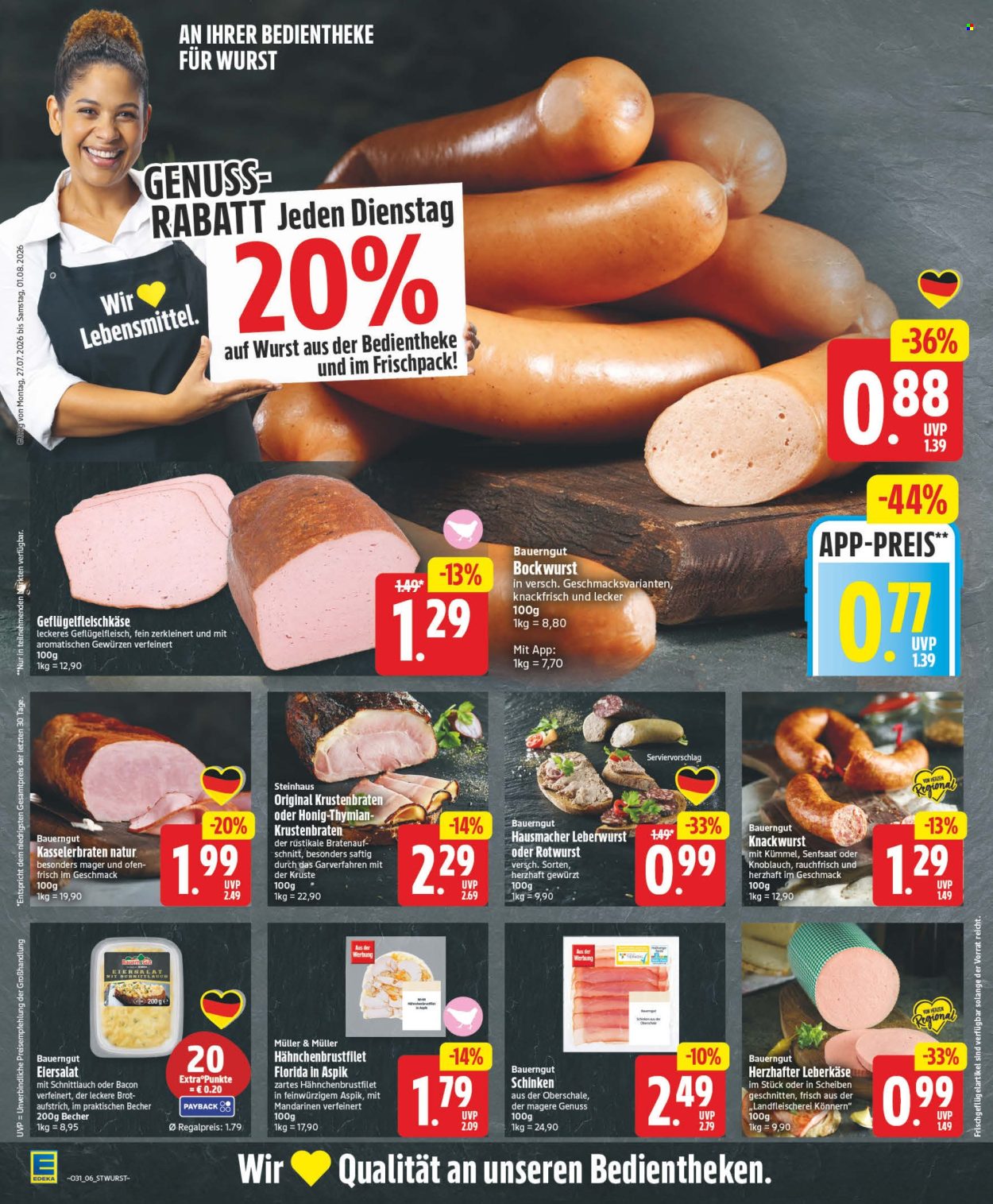 Leták Edeka - 27.7.2026 - 1.8.2026. Strana 6
