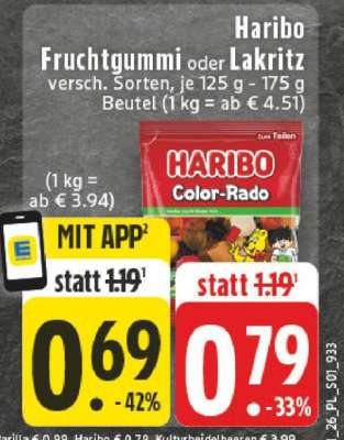 Haribo Fruchtgummi oder Lakritz