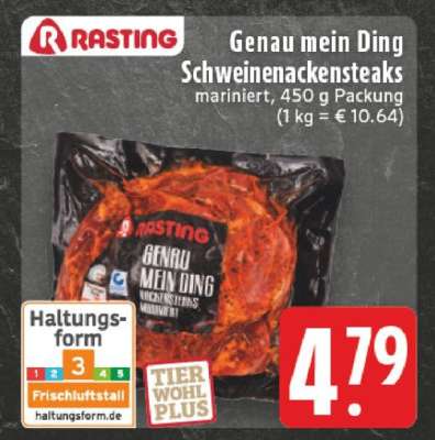 "Genau mein Ding" Schweinenackensteaks