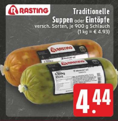 Rasting Traditionelle Suppen oder Eintöpfe