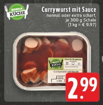 Currywurst mit Sauce