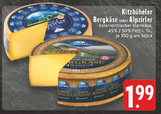 Kitzbüheler Bergkäse oder Alpzirler