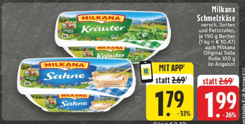 Milkana Schmelzkäse