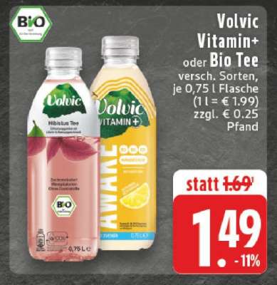 Volvic Vitamin + oder Bio Tee