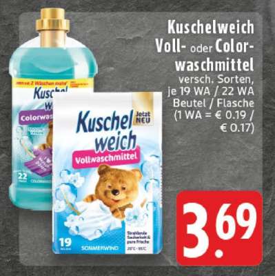 KUSCHELWEICH Voll- oder Colorwaschmittel