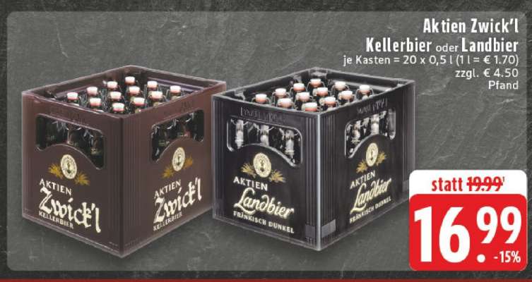 Aktien Zwick'l Kellerbier oder Landbier