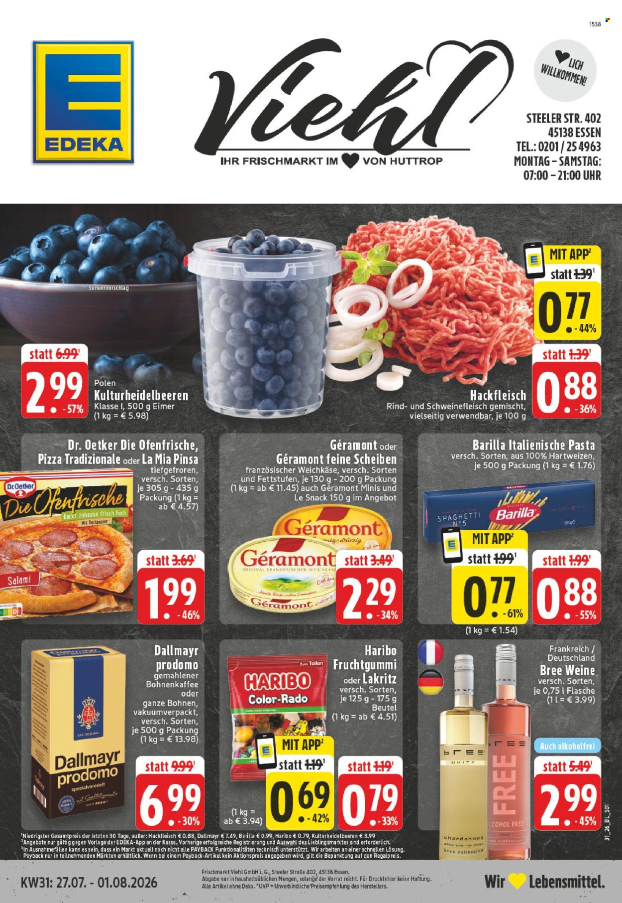Leták Edeka - 27.7.2026 - 1.8.2026. Strana 1