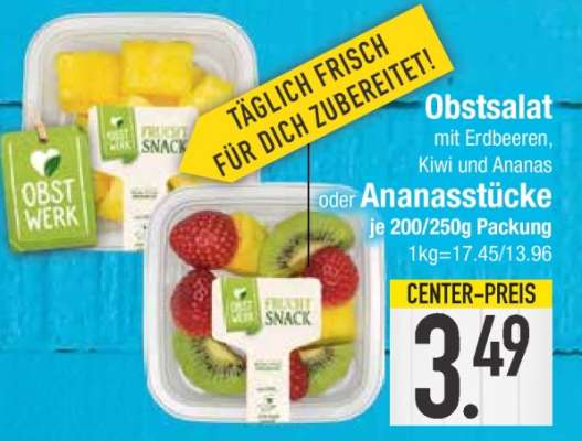 Obstsalat oder Ananasstücke