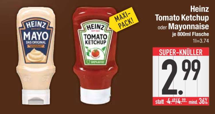 Heinz Tomato Ketchup oder Mayonnaise