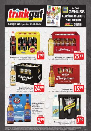 Leták Edeka Getränkemarkt - 27.7.2026 - 1.8.2026.