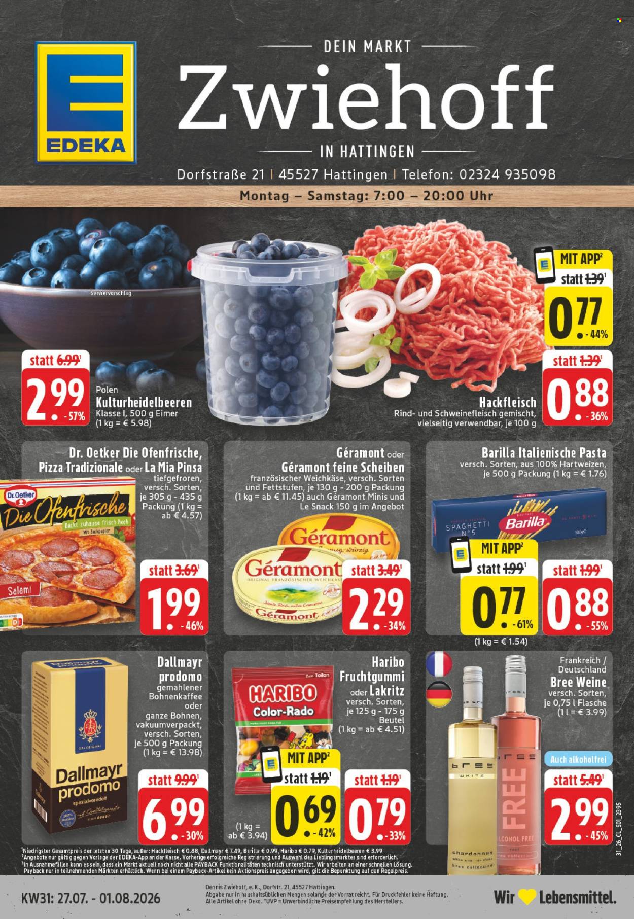Leták Edeka - 27.7.2026 - 1.8.2026. Strana 1