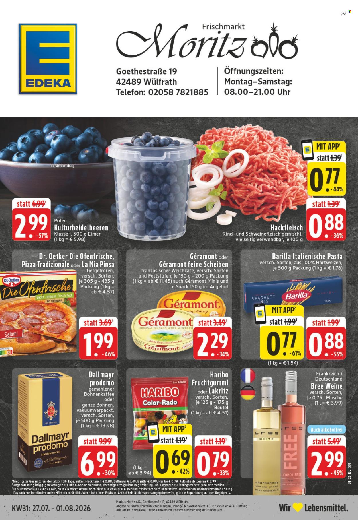 Leták Edeka - 27.7.2026 - 1.8.2026. Strana 1