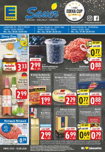 Leták Edeka - 27.7.2026 - 1.8.2026.
