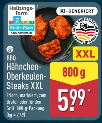 BBQ Hähnchen-Oberkeulen-Steaks XXL