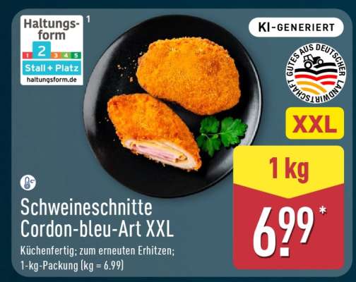 Schweineschnitte „Cordon-Bleu-Art“ XXL