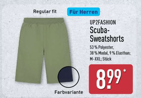 UP2FASHION Scuba-Sweatshorts