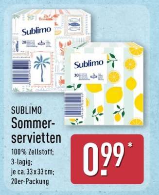 SUBLIMO Sommerservietten