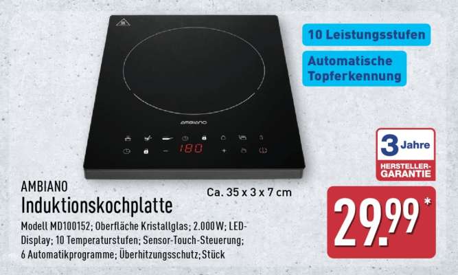 AMBIANO Induktionskochplatte