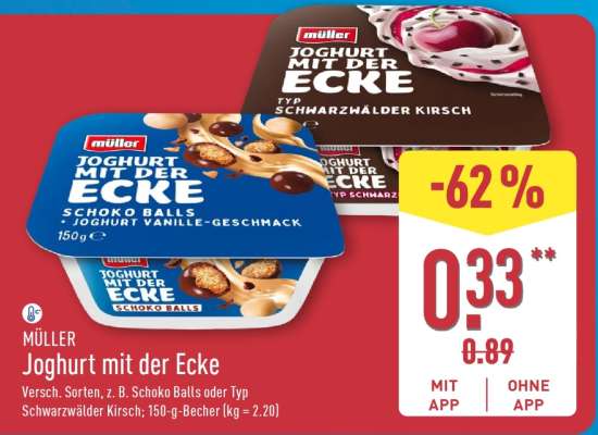Joghurt mit der Ecke