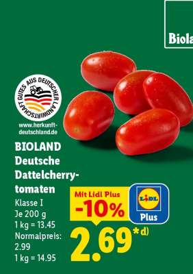 BIOLAND Deutsche Datteltomaten