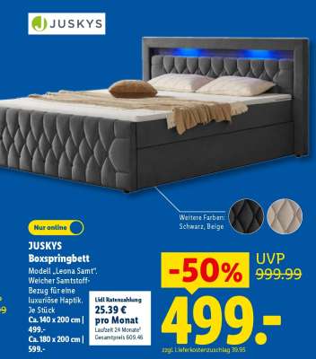 JUSKYS Boxspringbett