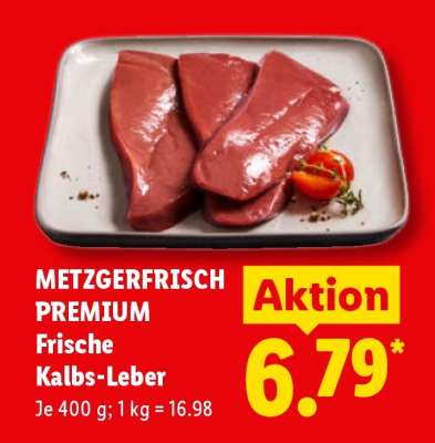 Metzgerfrisch Premium Frische Kalbs-Leber