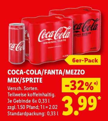 Coca-Cola, Fanta, Mezzo Mix, Sprite
