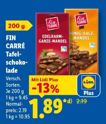 Fin Carré Tafelschokolade