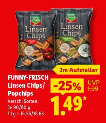 funny-frisch Linsen Chips/Popchips