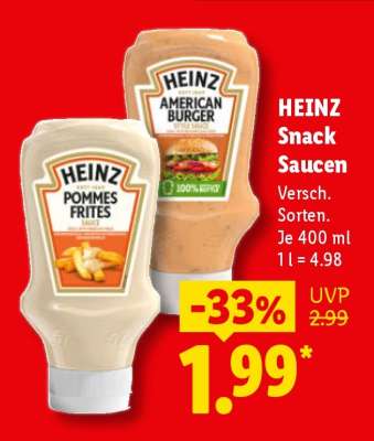 Heinz Snack Saucen