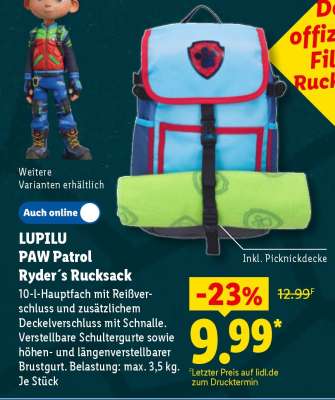 LUPILU PAW Patrol Ryder’s Rucksack