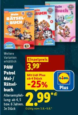 PAW Patrol Mal-/Rätselbuch