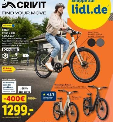 CRIVIT Urban E-Bike XJ3/3, 27,5"