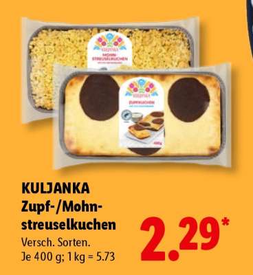 Kuljanka Zupf-/Mohnstreuselkuchen