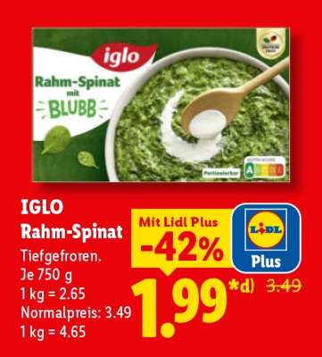 IGLO Rahm- Spinat
