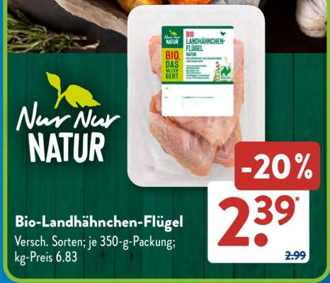 Bio-Landhähnchen-Flügel