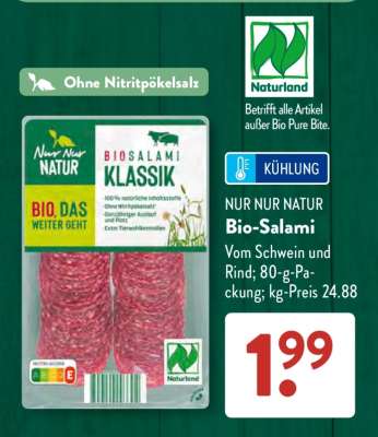 NUR NUR NATUR Bio-Salami