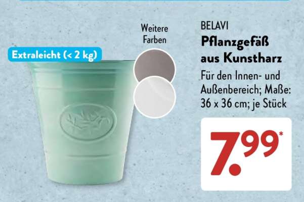 BELAVI Pflanzgefäß aus Kunstharz