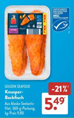 GOLDEN SEAFOOD Knusper-Backfisch
