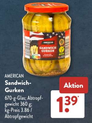 AMERICAN Sandwich-Gurken