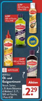 BERTOLLI Öl- und Essigsortiment