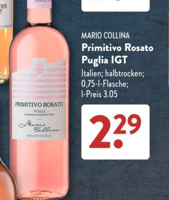 MARIO COLLINA Primitivo Rosato Puglia IGT